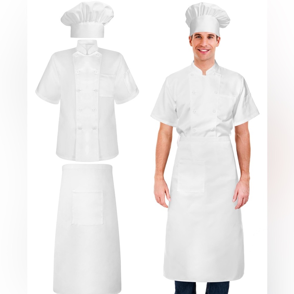 6 pc Chef Costume Bundle Small and Large